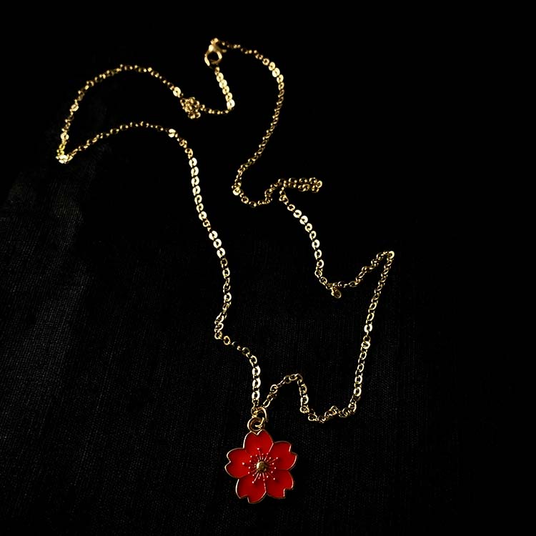 Long flowers neck pendent