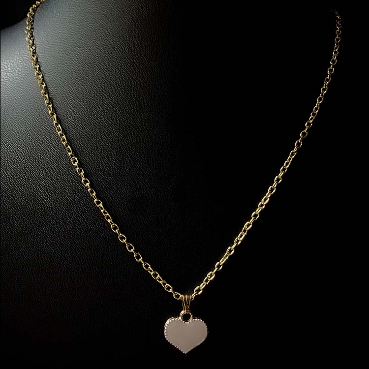 Colorful heart cute neck chain