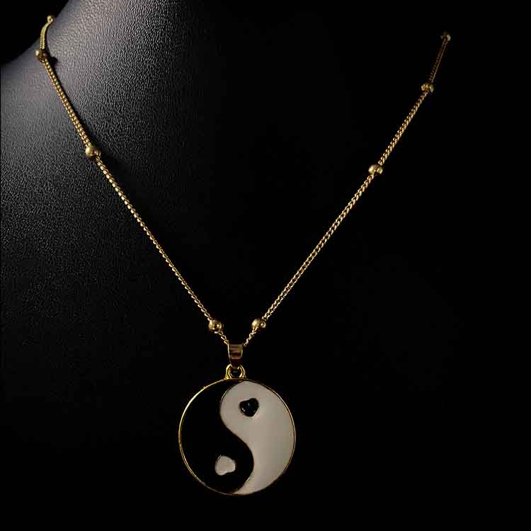 Peace symbol style neck chain