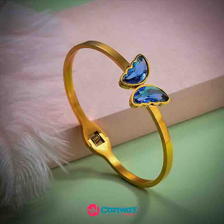 Blue butterfly shaped bangle