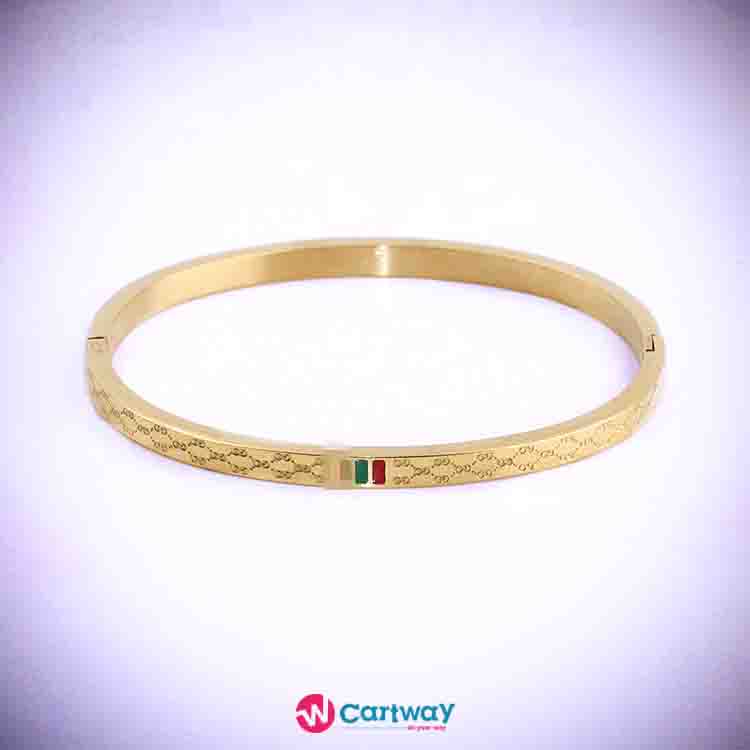 enamel engraved cuff bracelet bangle