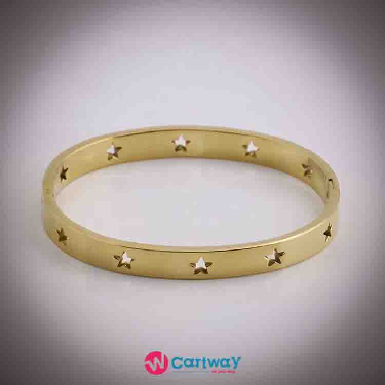 hollow star cuff bracelet bangle